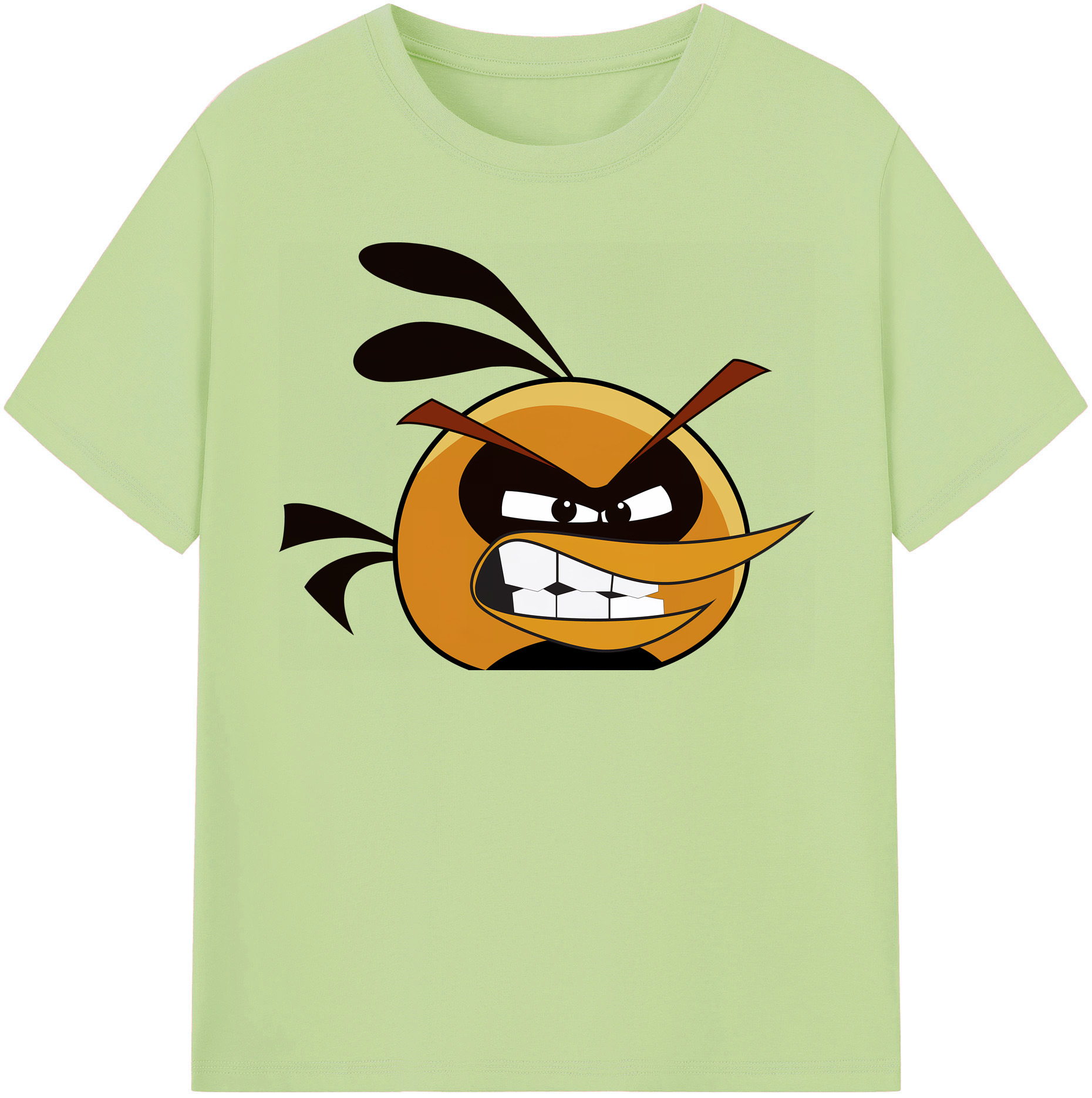 （画像用） Angry Birds アングリーバード 綿100％半袖Tシャツ（フロントプリント）